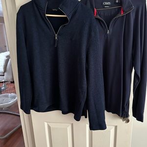One Nautica and one Chaps blue sweater